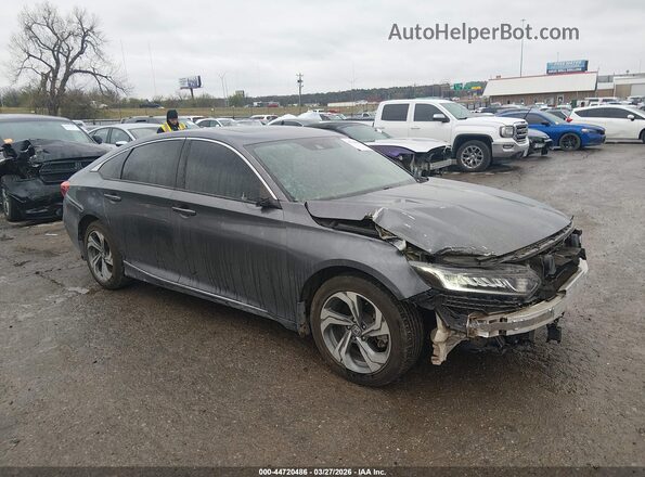 1HGCV2F64JA015832 2018 HONDA ACCORD Серый Передняя правая четверть