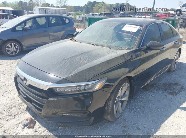 1HGCV2F94KA003708 2019 HONDA ACCORD Black წინა მარცხენა ხედი სამი მეოთხედიდან