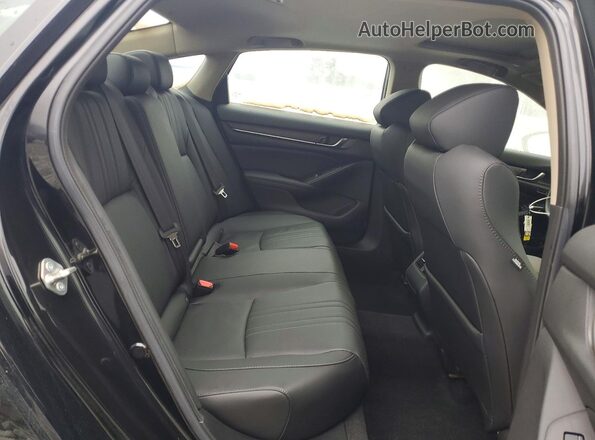 1HGCV2F94KA035963 2019 HONDA ACCORD Black Widok tylnych siedzeń