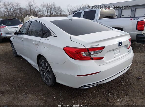 1HGCV3F17MA001292 2021 HONDA ACCORD HYBRID Белый Задняя левая четверть