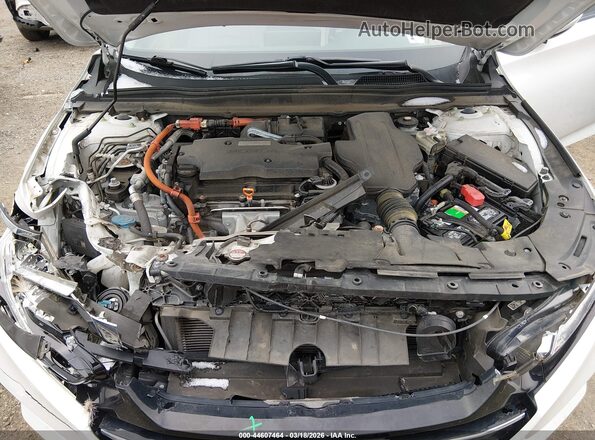 1HGCV3F17MA001292 2021 HONDA ACCORD HYBRID Белый Вид сзади