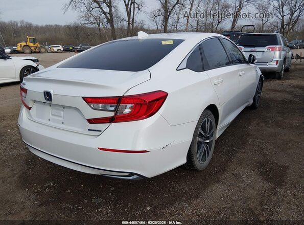 1HGCV3F17MA001292 2021 HONDA ACCORD HYBRID Белый Задняя правая четверть