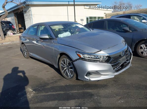 1HGCV3F18MA014777 2021 HONDA ACCORD HYBRID Silver Przód prawy
