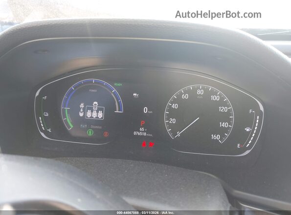 1HGCV3F18MA014777 2021 HONDA ACCORD HYBRID Silver Widok tylnych siedzeń