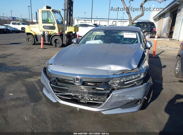 1HGCV3F18MA014777 2021 HONDA ACCORD HYBRID Silver Widok z przodu