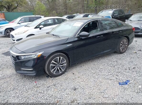 1HGCV3F19JA006151 2018 HONDA ACCORD HYBRID Черный Передняя левая четверть