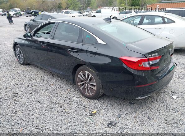 1HGCV3F19JA006151 2018 HONDA ACCORD HYBRID Черный Задняя левая четверть