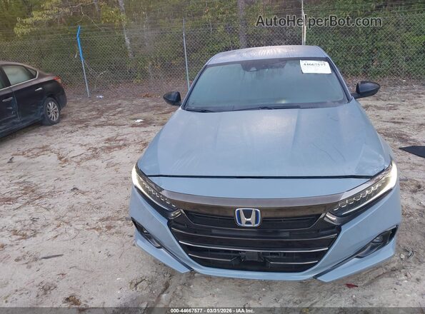 1HGCV3F22NA037756 2022 HONDA ACCORD HYBRID Синий Вид щитка приборов