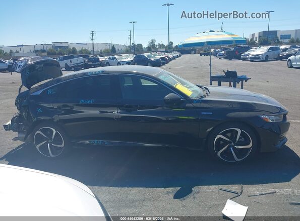 1HGCV3F2XNA042901 2022 HONDA ACCORD HYBRID Черный Панорамный вид салона 360°