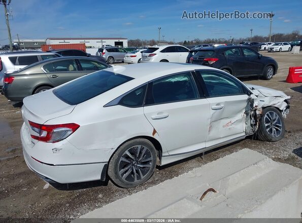 1HGCV3F40LA006763 2020 HONDA ACCORD HYBRID Белый Задняя правая четверть
