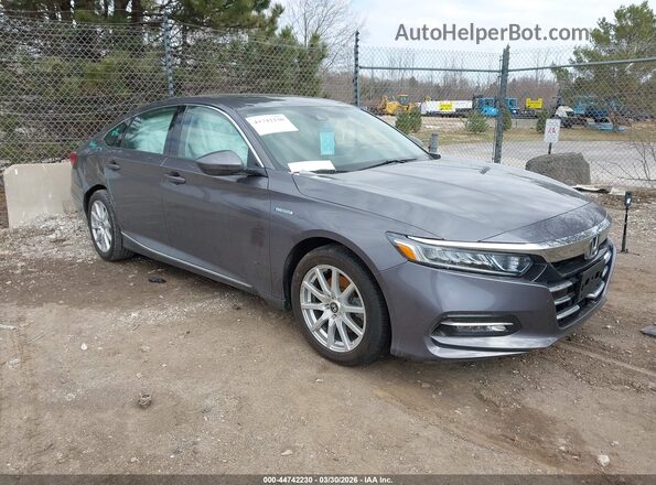 1HGCV3F48KA012647 2019 HONDA ACCORD HYBRID Gray Առջևի աջ