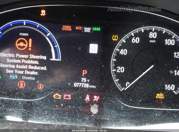 1HGCV3F48KA012647 2019 HONDA ACCORD HYBRID Gray Հետևի նստատեղերի տեսք