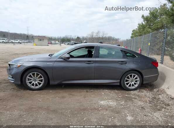 1HGCV3F48KA012647 2019 HONDA ACCORD HYBRID Gray Սալոնի 360 աստիճան տեսք
