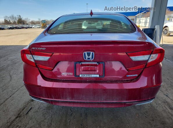 1HGCV3F49MA020923 2021 HONDA ACCORD Red Widok z tyłu