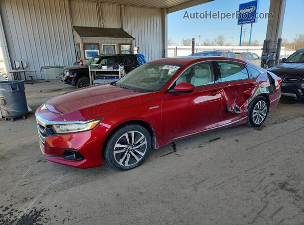 1HGCV3F49MA020923 2021 HONDA ACCORD Red Przód lewy