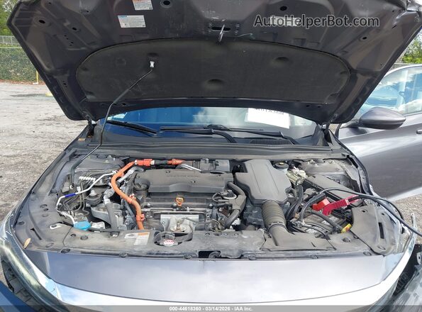 1HGCV3F50MA016008 2021 HONDA ACCORD HYBRID Серый Вид сзади