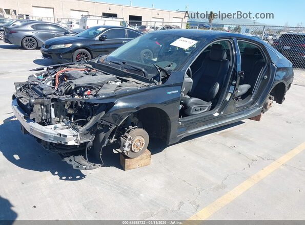 1HGCV3F51KA014362 2019 HONDA ACCORD HYBRID Black Առջևի ձախ երեք քառորդ տեսարան