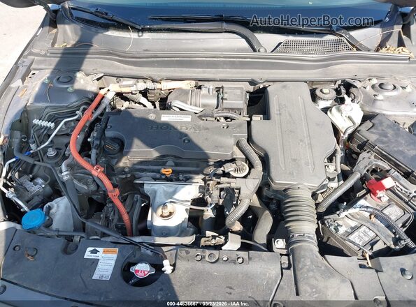 1HGCV3F55KA019385 2019 HONDA ACCORD HYBRID Gray Հետևի տեսք