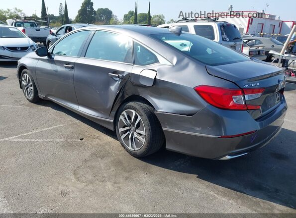 1HGCV3F55KA019385 2019 HONDA ACCORD HYBRID Gray Հետևի ձախ