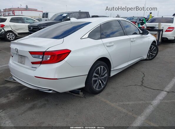 1HGCV3F57KA001504 2019 HONDA ACCORD HYBRID White Rear right