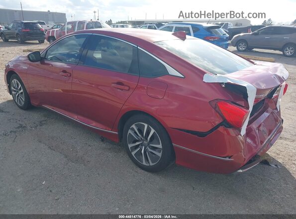 1HGCV3F5XMA010359 2021 HONDA ACCORD HYBRID Red უკანა მარცხენა