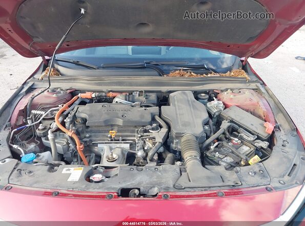1HGCV3F5XMA010359 2021 HONDA ACCORD HYBRID Red უკანა ხედი