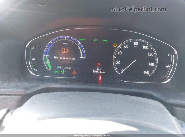 1HGCV3F66JA007723 2018 HONDA ACCORD HYBRID Черный Вид задних сидений