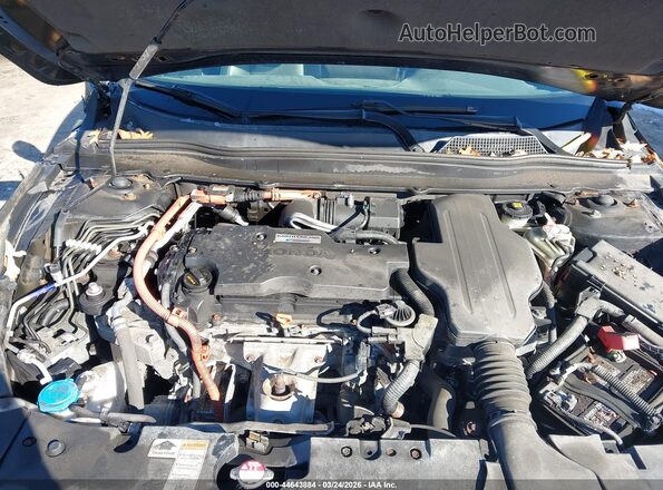 1HGCV3F66JA007723 2018 HONDA ACCORD HYBRID Черный Вид сзади