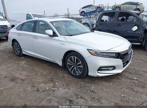 1HGCV3F90LA009903 2020 HONDA ACCORD HYBRID Белый Передняя правая четверть