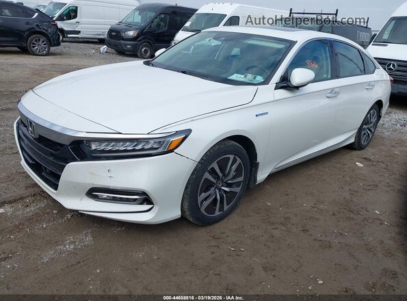 1HGCV3F90LA009903 2020 HONDA ACCORD HYBRID Белый Передняя левая четверть