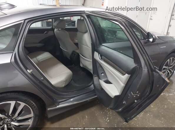 1HGCV3F93KA008114 2019 HONDA ACCORD HYBRID Gray VIN sticker view