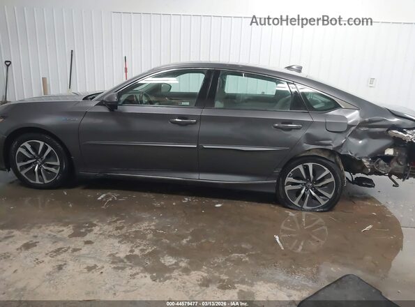 1HGCV3F93KA008114 2019 HONDA ACCORD HYBRID Gray 360 interior view