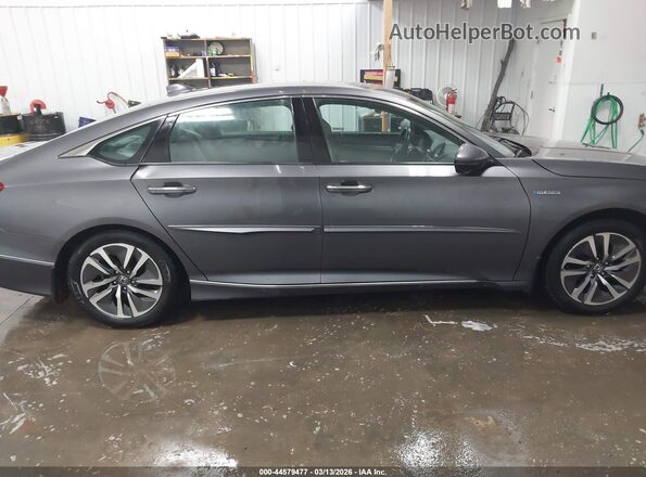 1HGCV3F93KA008114 2019 HONDA ACCORD HYBRID Gray Rear interior view