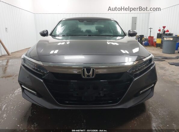 1HGCV3F93KA008114 2019 HONDA ACCORD HYBRID Gray Instrument cluster view
