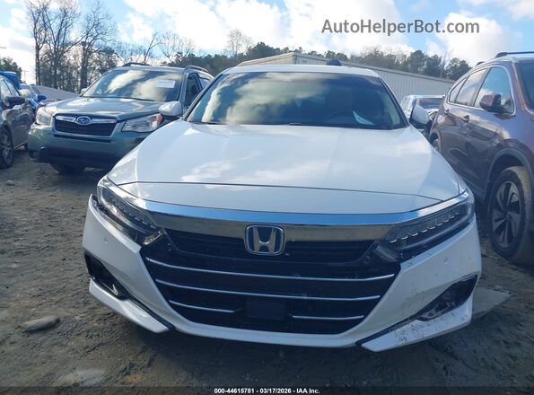 1HGCV3F93MA001442 2021 HONDA ACCORD HYBRID Белый Вид щитка приборов