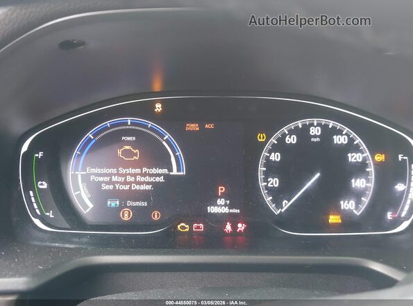 1HGCV3F94KA000068 2019 HONDA ACCORD HYBRID Black Հետևի նստատեղերի տեսք