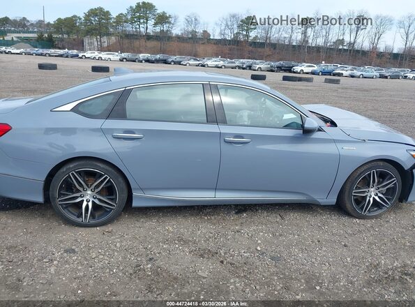 1HGCV3F96NA029138 2022 HONDA ACCORD HYBRID Серый Вид задней части салона