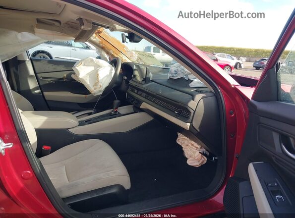 1HGCY1F37PA040837 2023 HONDA ACCORD Красный Вид салона спереди