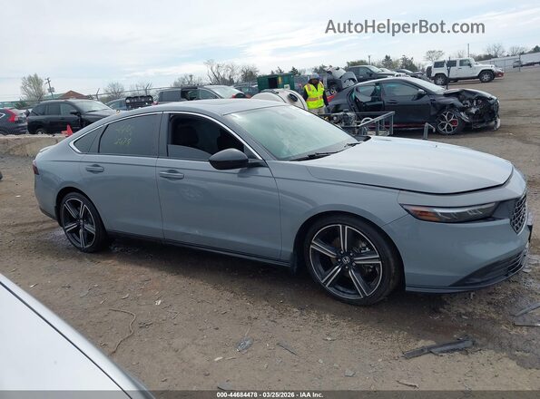1HGCY2F57RA076876 2024 HONDA ACCORD HYBRID Gray Instrument cluster view