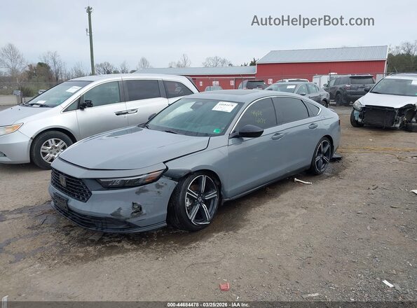 1HGCY2F57RA076876 2024 HONDA ACCORD HYBRID Gray Front left