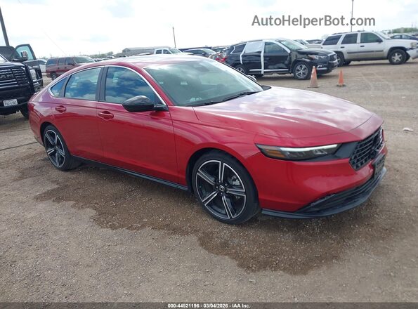 1HGCY2F5XSA037558 2025 HONDA ACCORD HYBRID Красный Передняя правая четверть