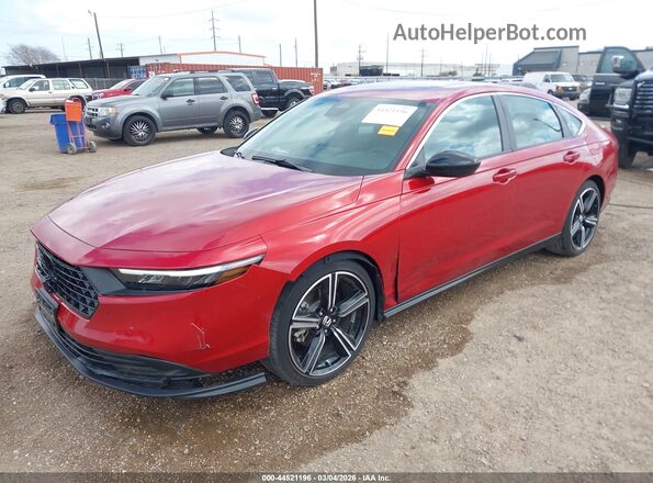 1HGCY2F5XSA037558 2025 HONDA ACCORD HYBRID Красный Передняя левая четверть