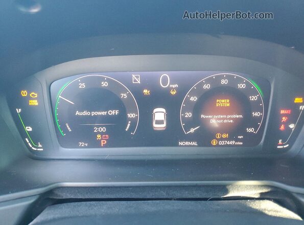 1HGCY2F67PA018028 2023 HONDA ACCORD Charcoal Instrument cluster view