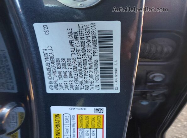 1HGCY2F67PA018028 2023 HONDA ACCORD Charcoal VIN sticker view