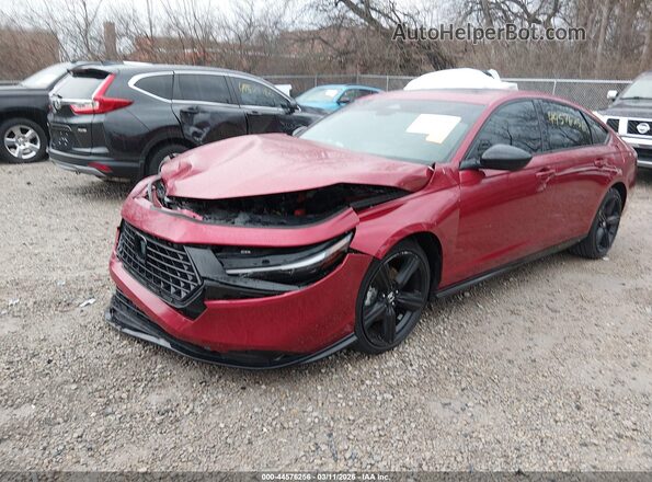 1HGCY2F72RA006610 2024 HONDA ACCORD HYBRID Красный Передняя левая четверть