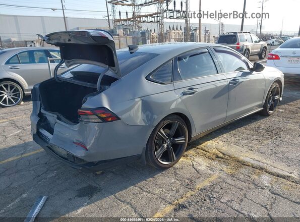 1HGCY2F73PA028709 2023 HONDA ACCORD HYBRID Серый Задняя правая четверть