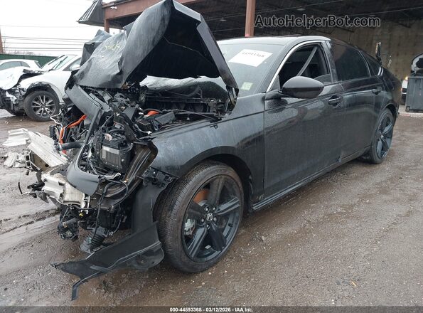 1HGCY2F73SA077529 2025 HONDA ACCORD HYBRID Black Передня ліва чверть