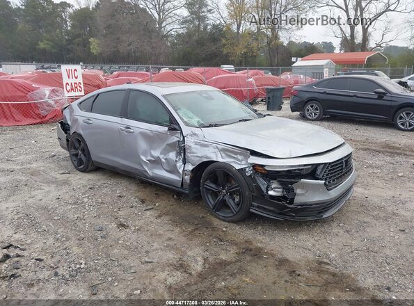 1HGCY2F75PA063297 2023 HONDA ACCORD HYBRID Серый Передняя правая четверть