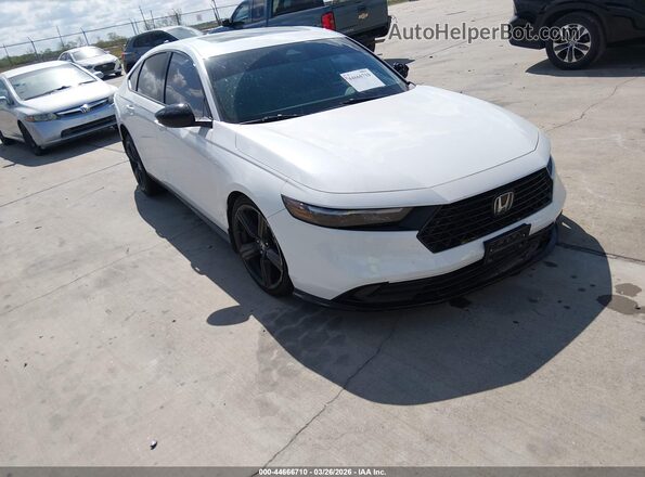 1HGCY2F77PA070705 2023 HONDA ACCORD HYBRID Белый Передняя правая четверть