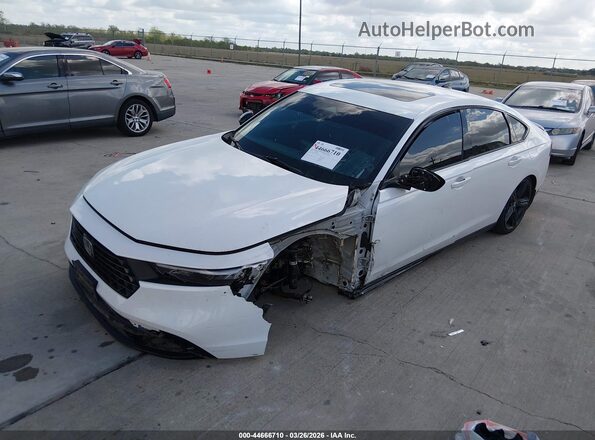 1HGCY2F77PA070705 2023 HONDA ACCORD HYBRID Белый Передняя левая четверть